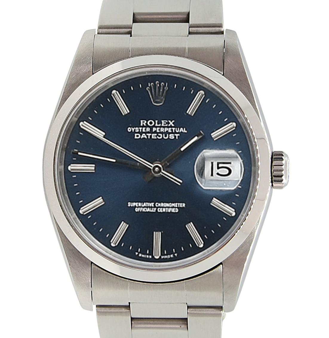 Buy Watch Rolex Datejust ref. 16200 Oyster bracelet - Blue Soleil Dial ...