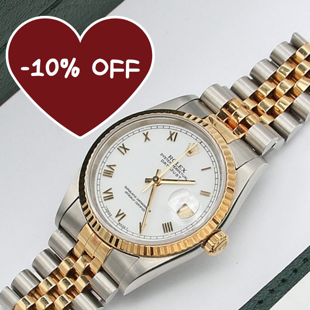 ON SALE: Rolex Datejust 36 ref. 16233 White Roman dial - Full Set