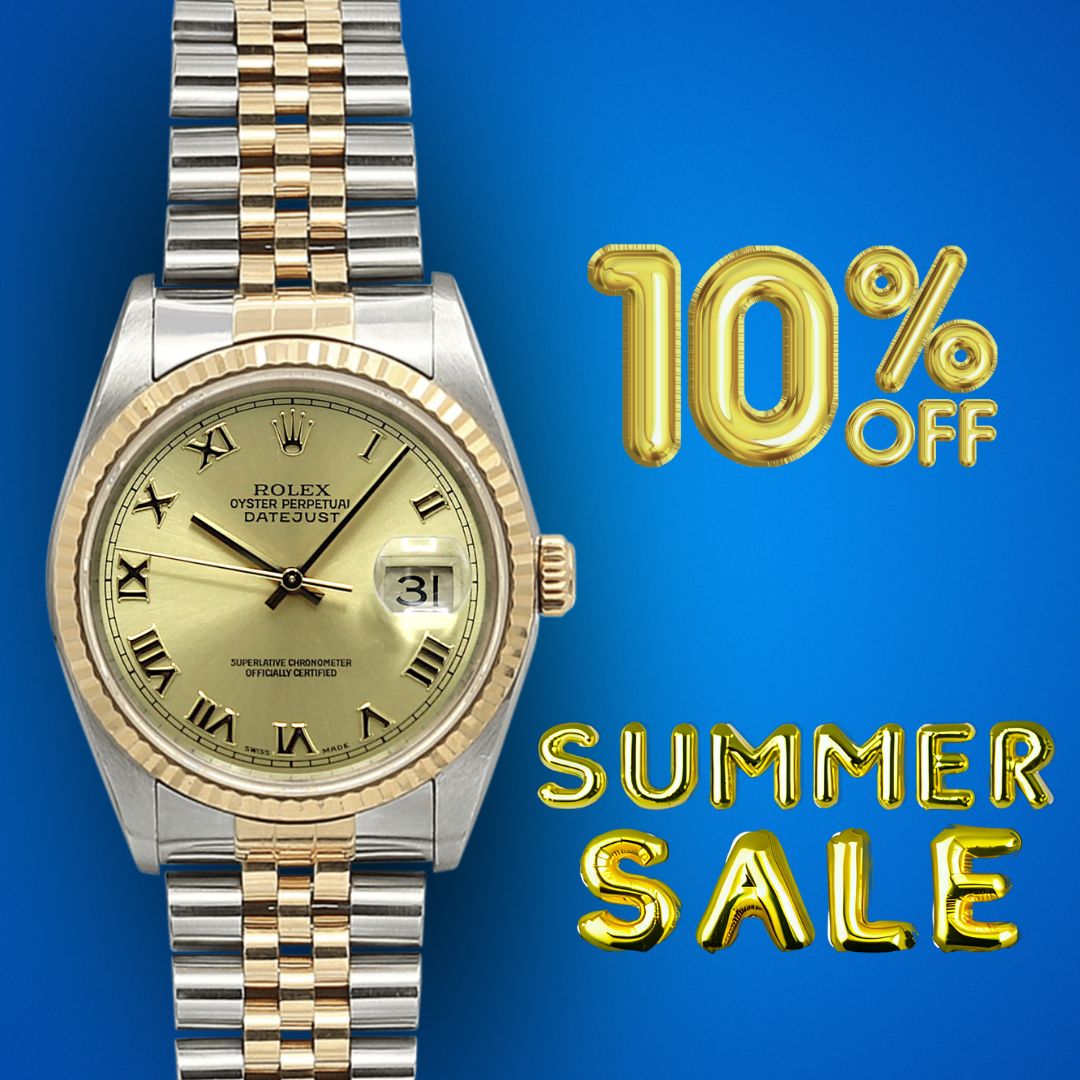 Buy Online Rolex Datejust ref. 16233 Champagne Roman Dial - Jubilee  bracelet – Debonar Watches Sp. z o.o