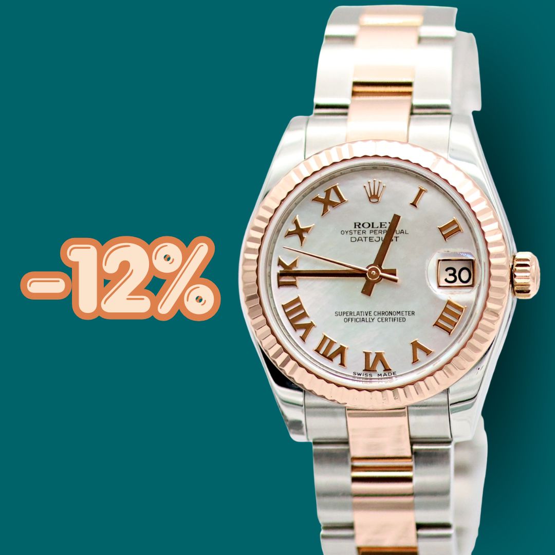ON SALE: Rolex Datejust 31 ref. 178271 Silver Roman MOP Dial - Oyster - Full Set