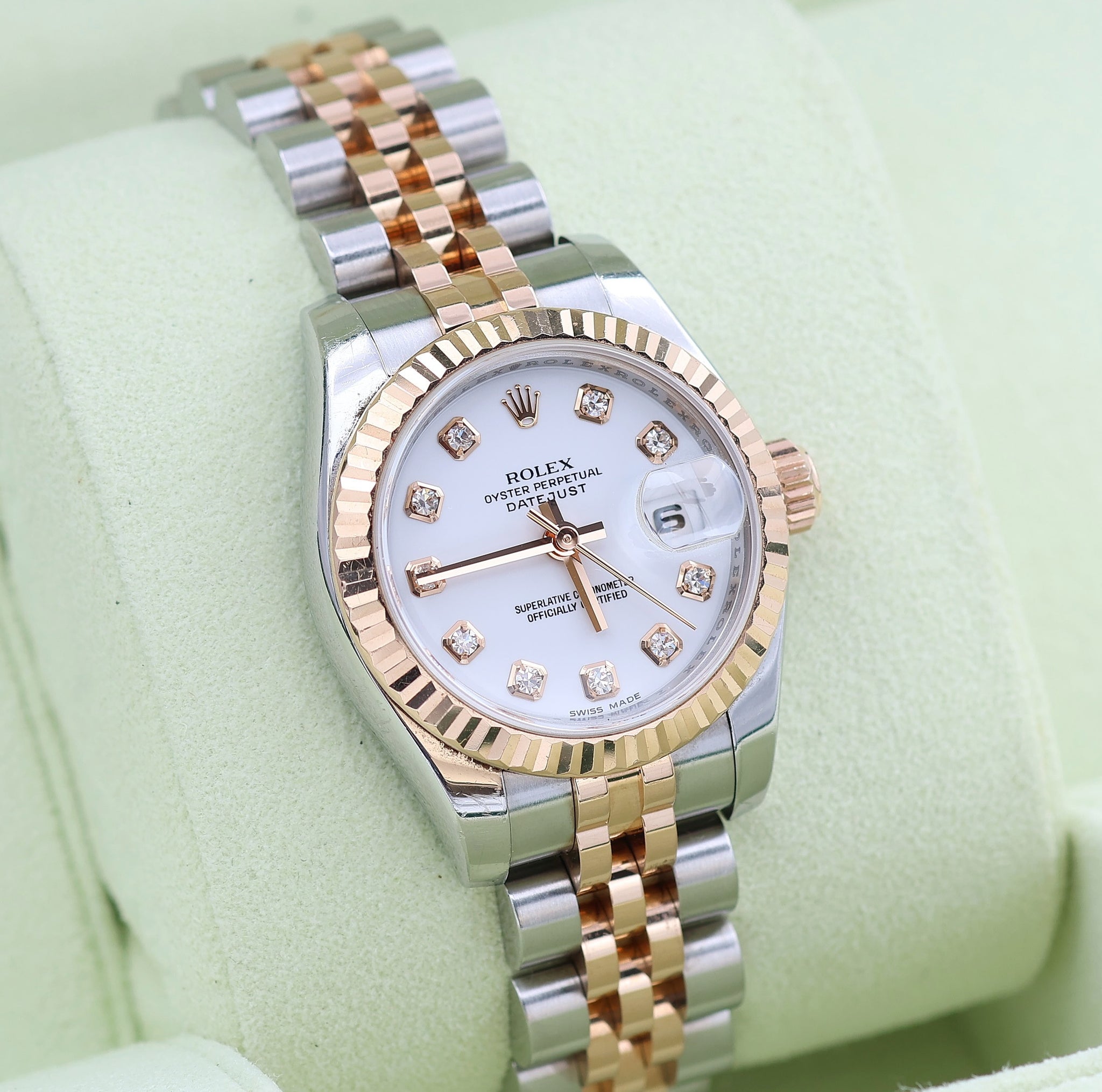 Rolex Lady-Datejust ref. 179171 - White Diamonds Dial - Full Set