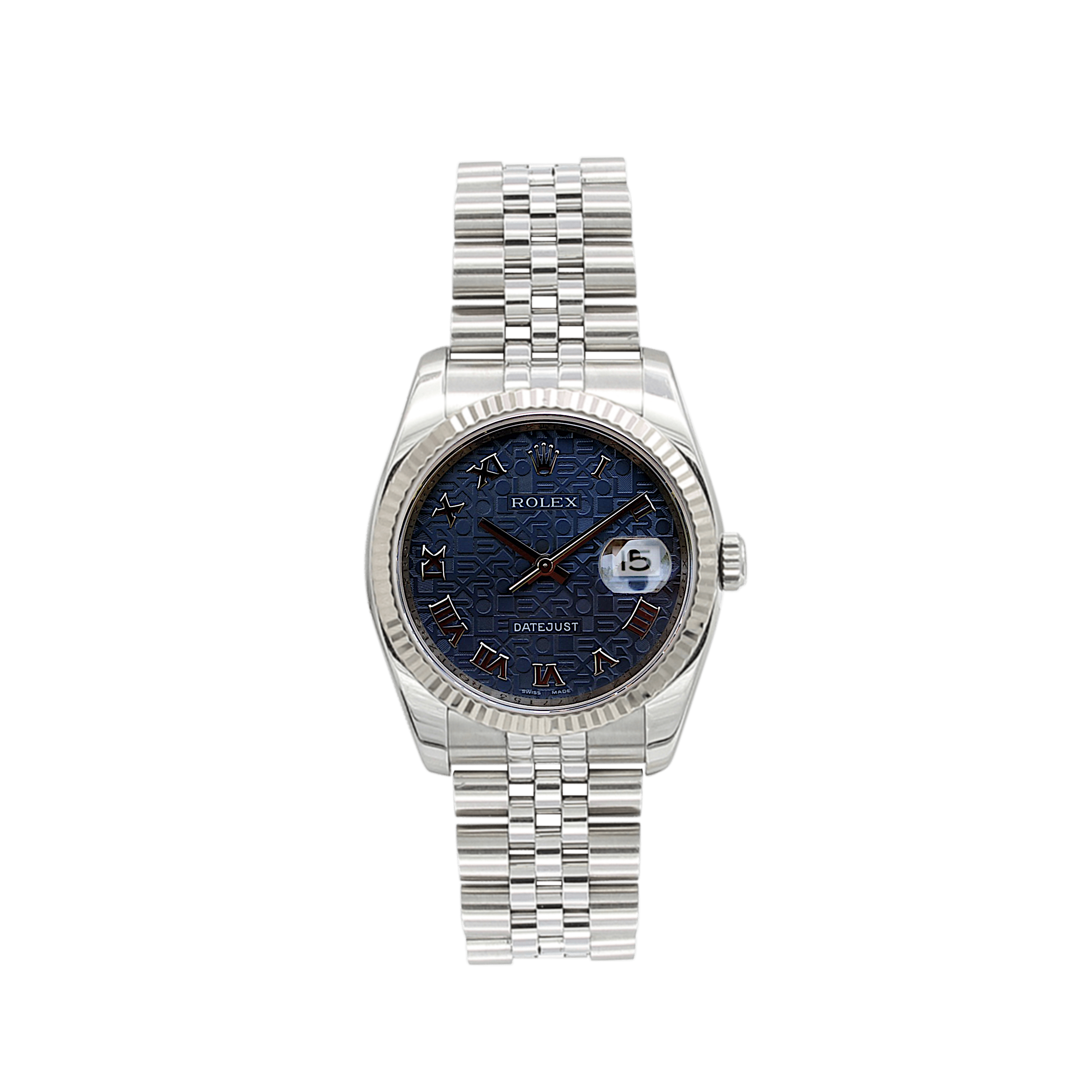 Rolex Datejust ref. 116234 Blue Roman Millennary Dial - Jubilee - Full Set