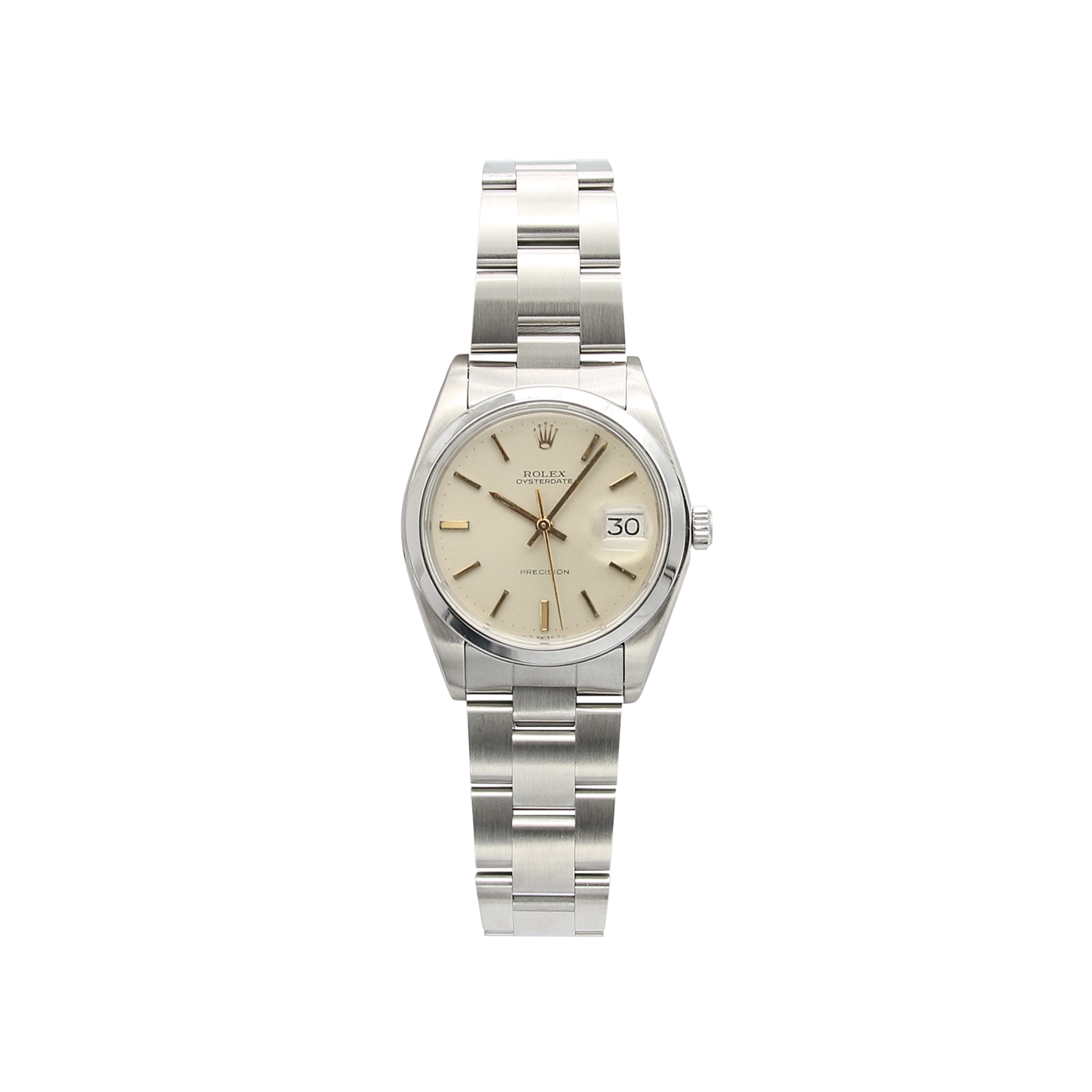 Rolex Precision Date ref. 6694 Cream Dial with Golden Indexes Oyster bracelet