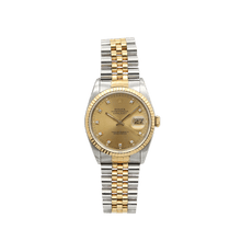 Load image into Gallery viewer, Rolex Datejust 36 ref. ref. 16233G Champagne Small Diamonds dial - Full set
