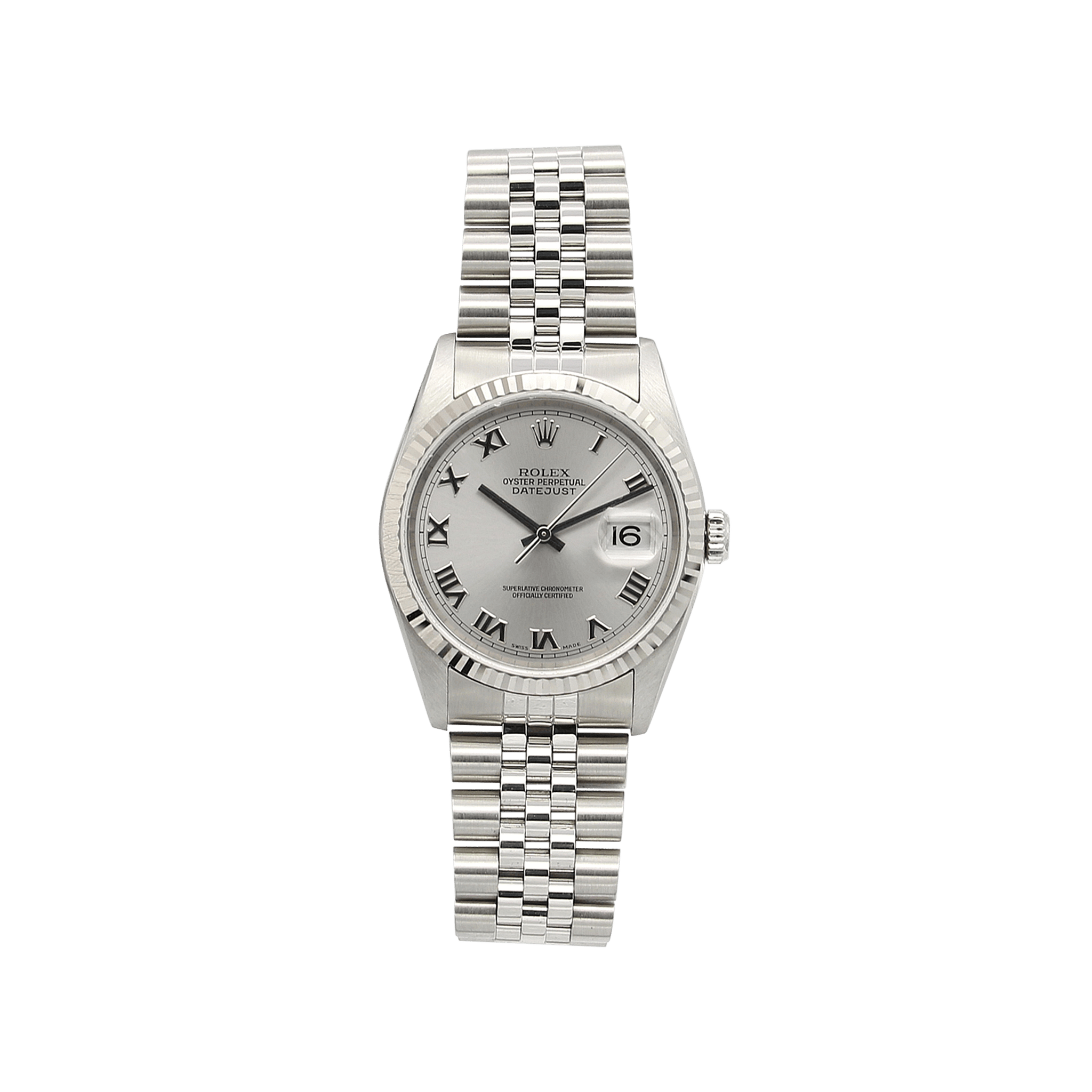 Rolex Datejust 36 ref. 16234 Gray Roman Dial - Full Set – Debonar