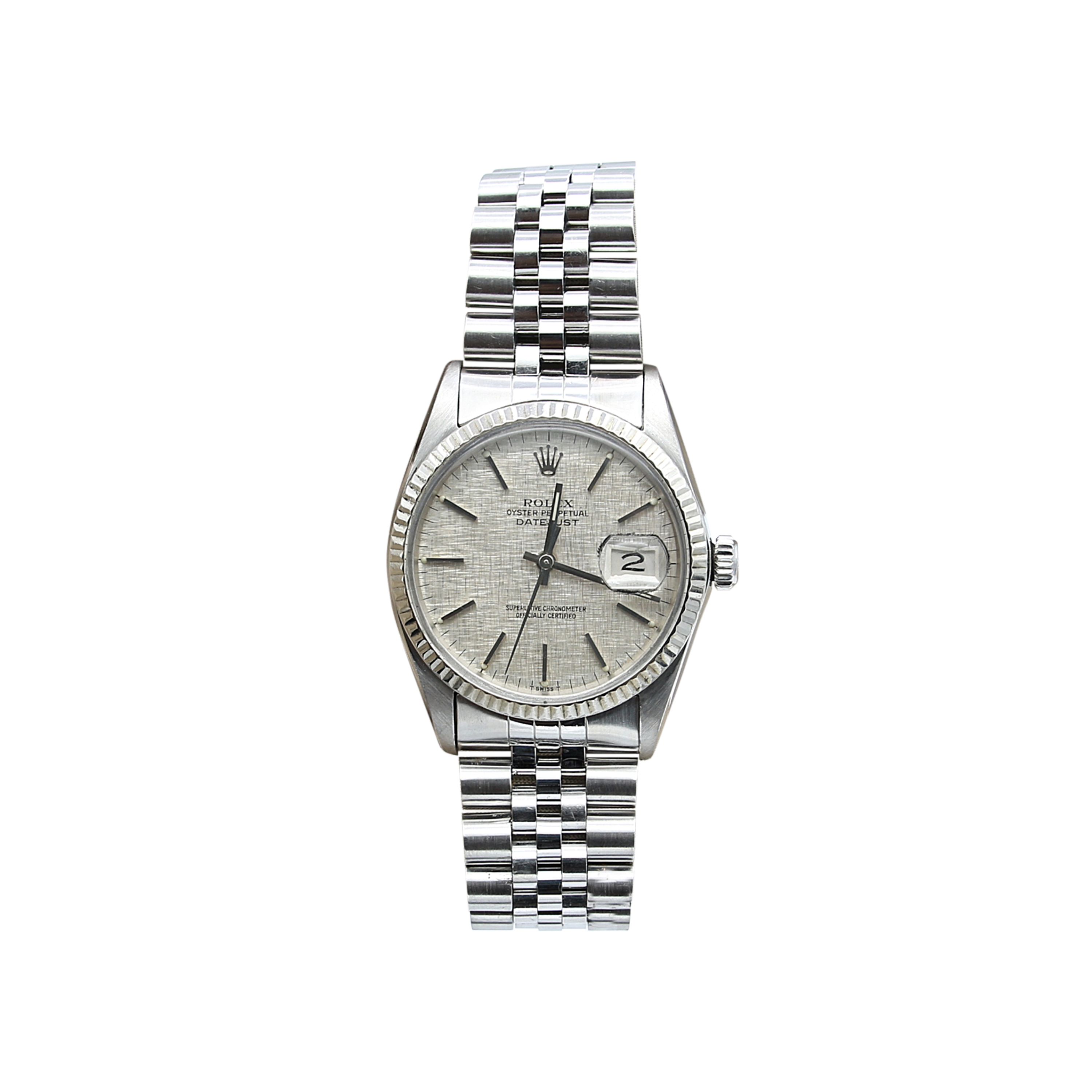 Rolex Datejust ref. 16014 - Silver Linen dial - Jubilee bracelet