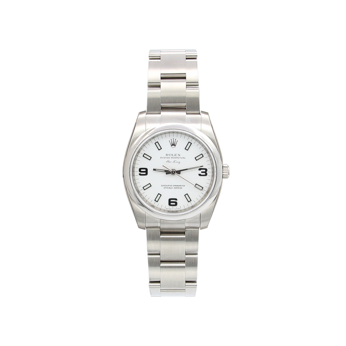 Rolex Air King Ref. 114200 Weißes Zifferblatt - Vollständiger Satz