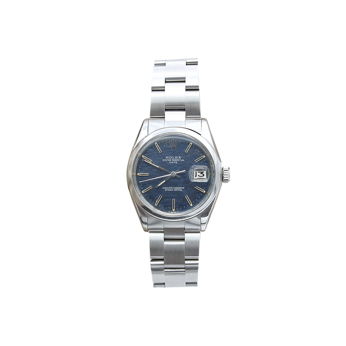 Rolex Oyster Perpetual Date ref. 1500 - Blue Mosaic dial - Steel bracelet