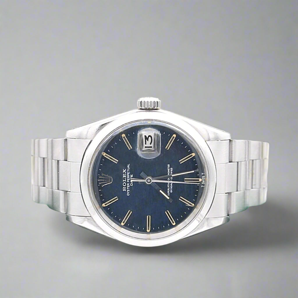 Rolex Oyster Perpetual Date ref. 1500 - Blue Mosaic dial - Steel