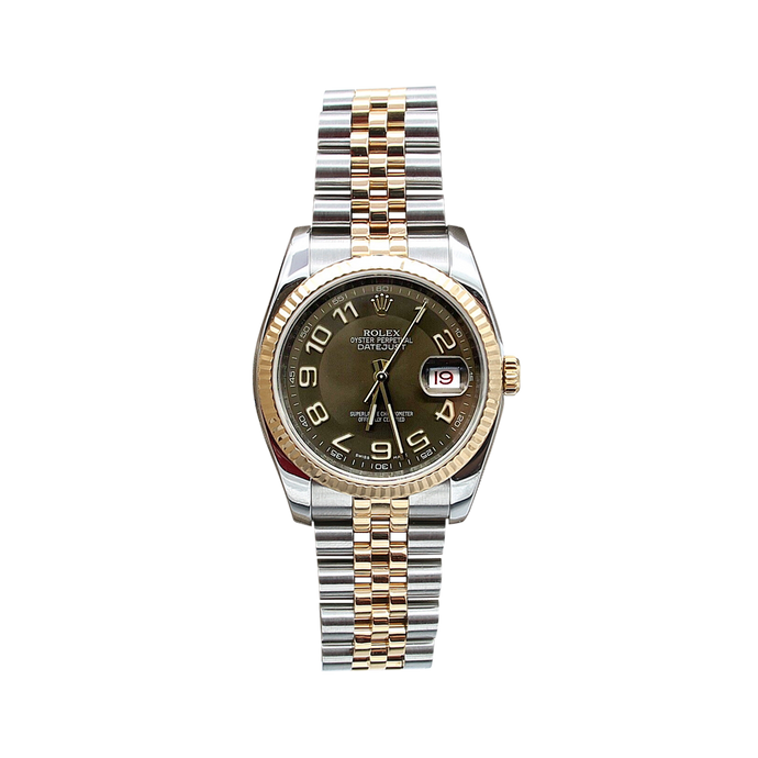 Rolex Datejust ref. 116233 Brown Racing Dial Jubilee bracelet Full set