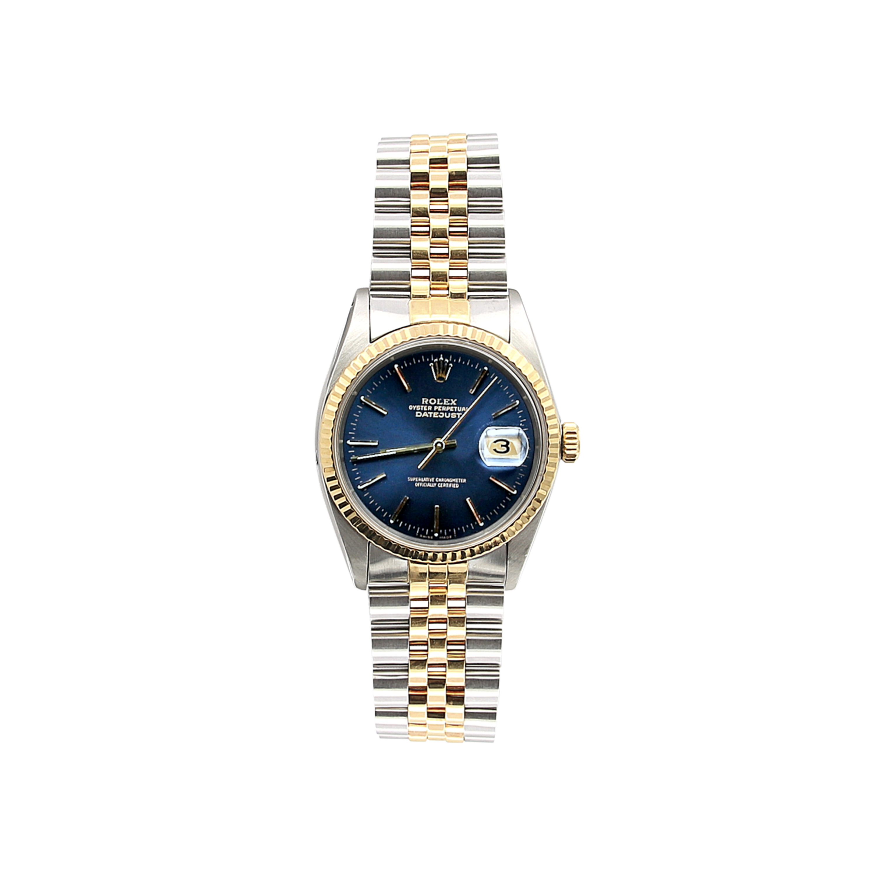 Rolex Datejust ref. 16013 -Steel/Gold - Blue Soleil dial