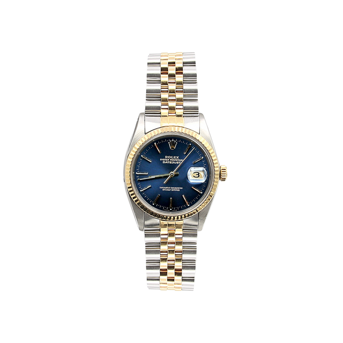 Rolex Datejust ref. 16013 -Steel/Gold - Blue Soleil dial