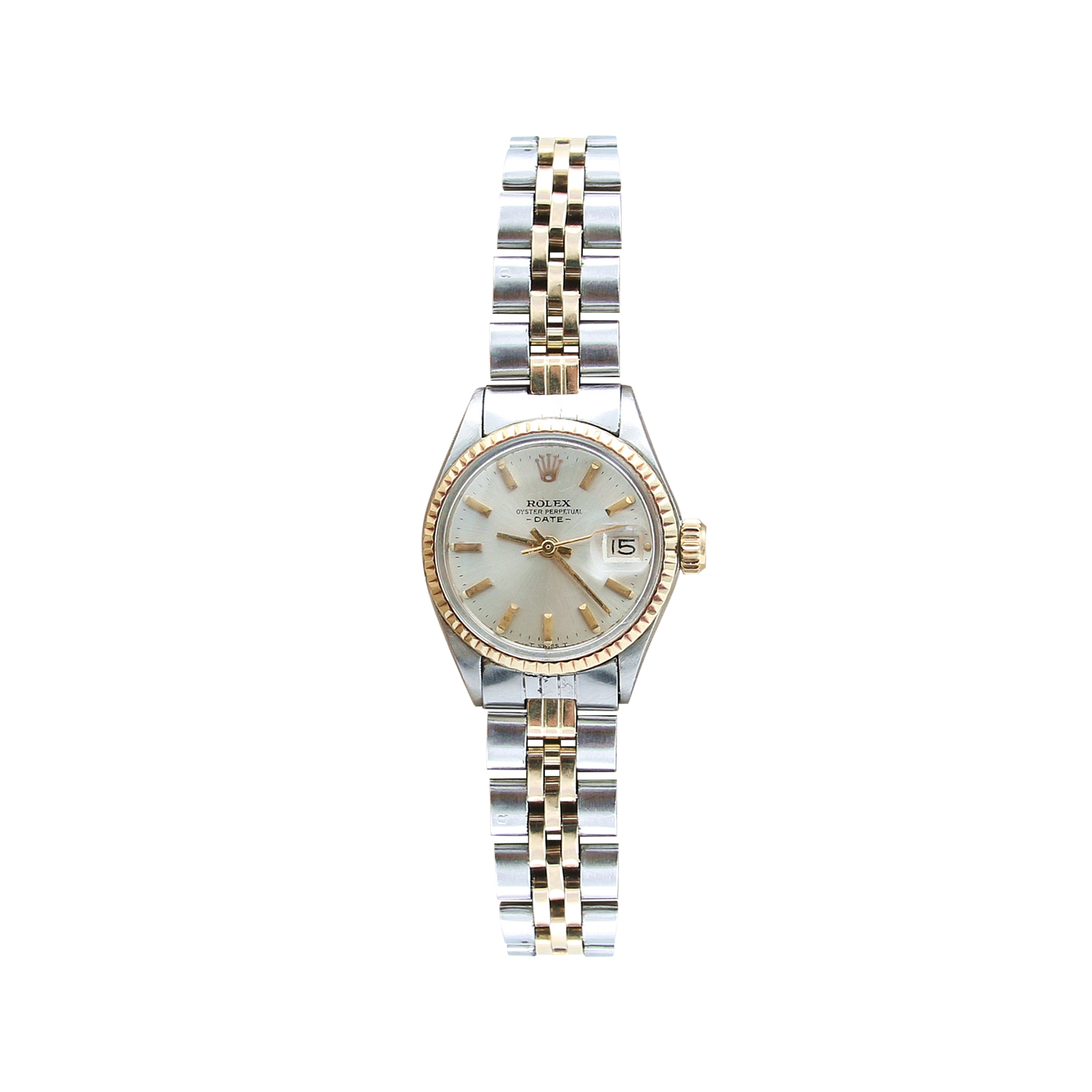Rolex Oyster Perpetual Lady Date ref. 6517 Steel/Gold - Silver Dial