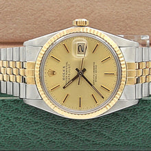 Załaduj obraz do przeglądarki galerii, Rolex Datejust ref. 16013 -Steel/Gold - Champagne dial - Full Set
