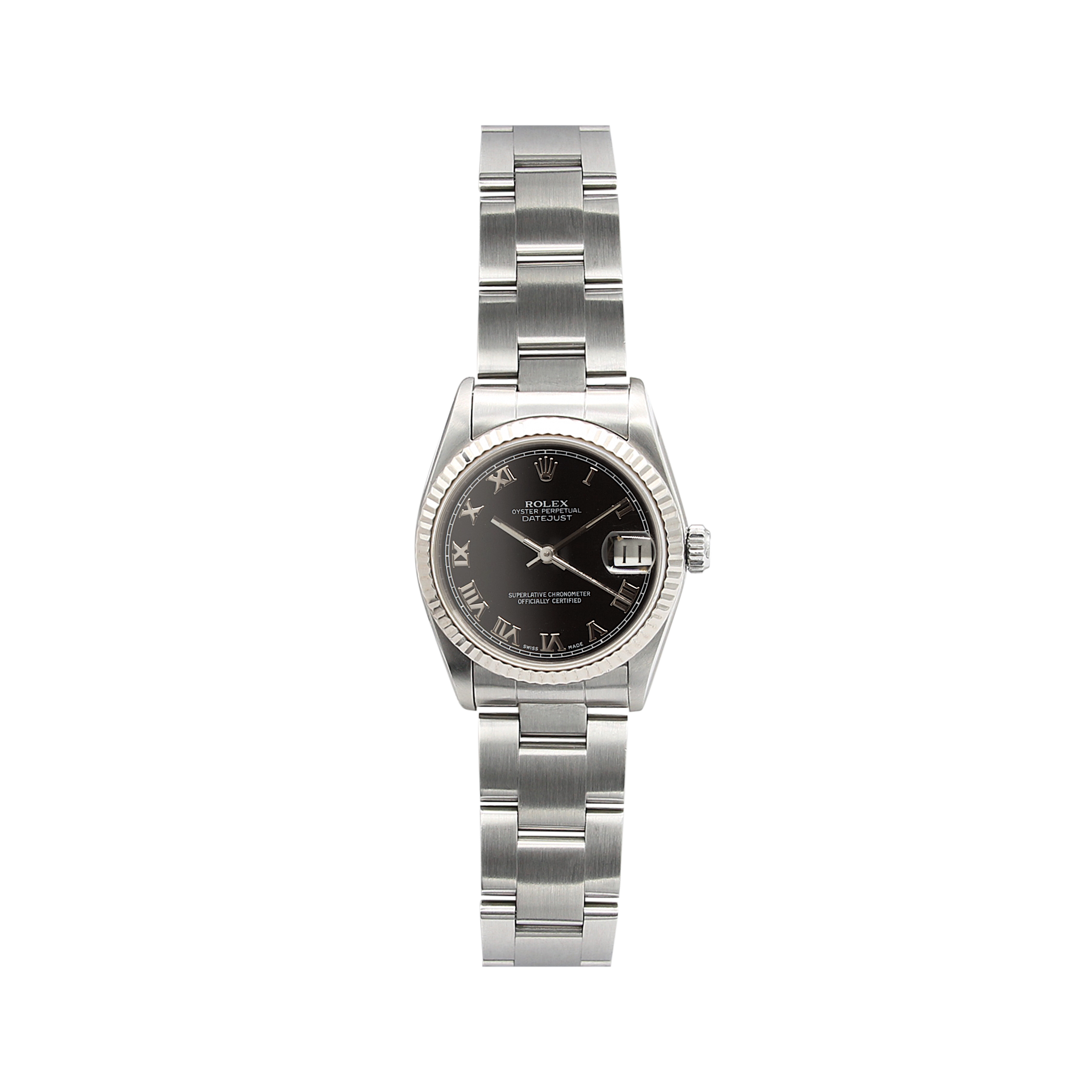 Rolex Datejust ref. 68274 Schwarzes römisches Zifferblatt – Jubiläumsarmband – Komplettset