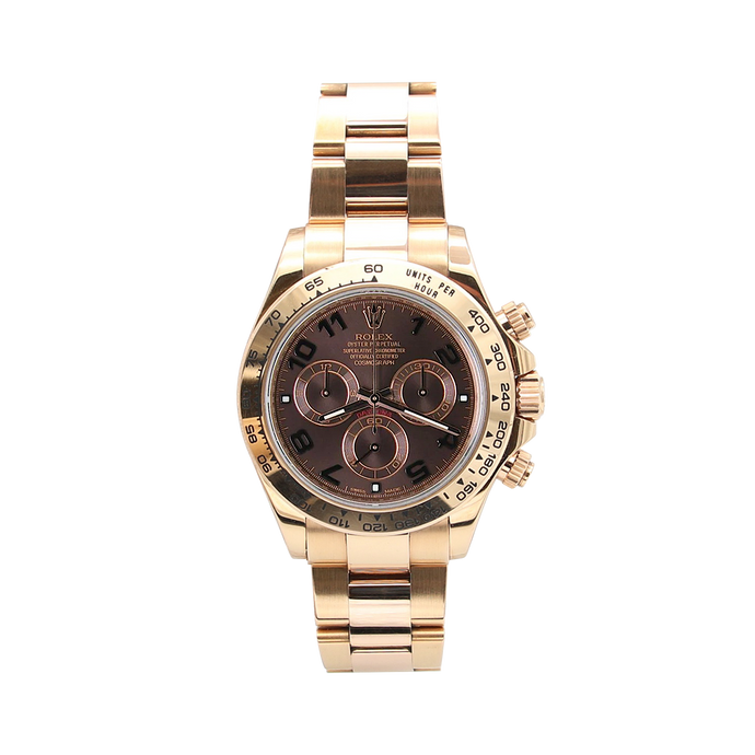 Rolex Daytona ref. 116505 Rose Gold - Chocolate Arabic Dial - Full Set