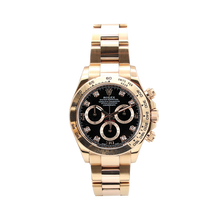 Załaduj obraz do przeglądarki galerii, Rolex Daytona ref. 116505 Rose Gold - Black dial with Diamonds - Full Set
