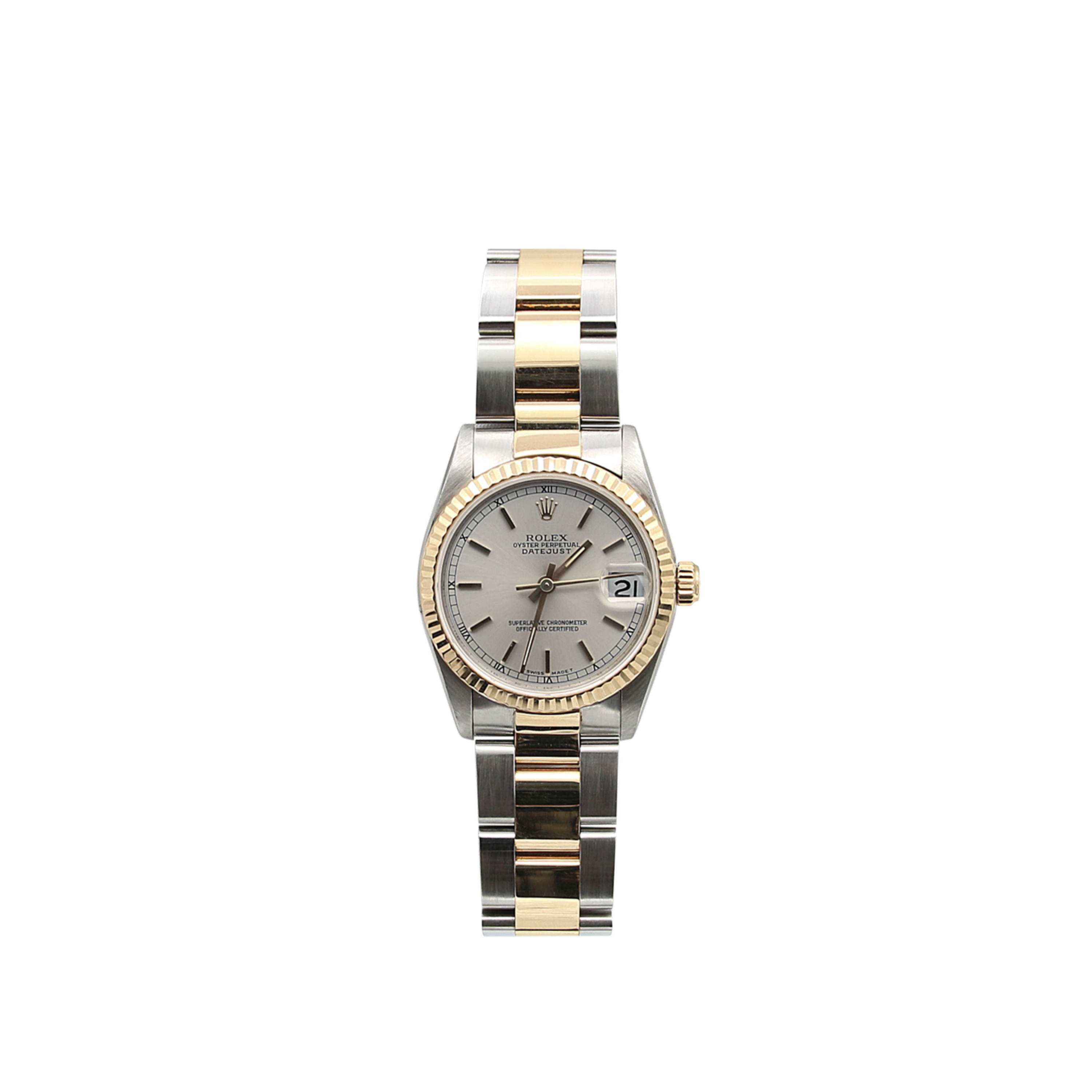 Rolex Datejust 31 Mid-Size ref. 68273 - Silver Dial W/golden Indexes with papers