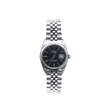 Charger l&#39;image dans la galerie, Rolex Datejust ref. 1601 - White Gold Bezel - Black Dial (V II) - Jubilee bracelet
