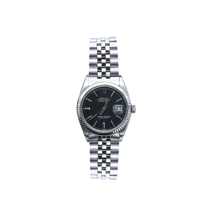 Rolex Datejust ref. 1601 - White Gold Bezel - Black Dial (V II) - Jubilee bracelet