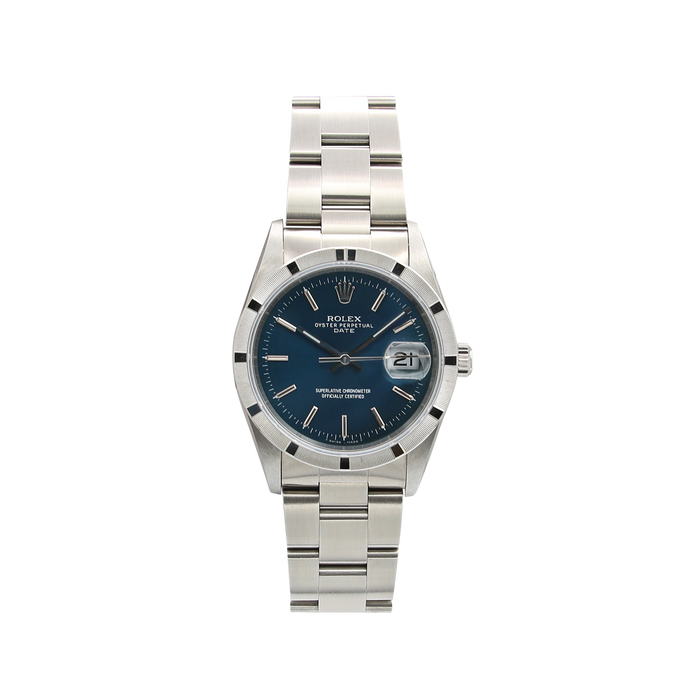 Rolex Oyster Perpetual Date ref. 15210 - Blue Dial - Full Set