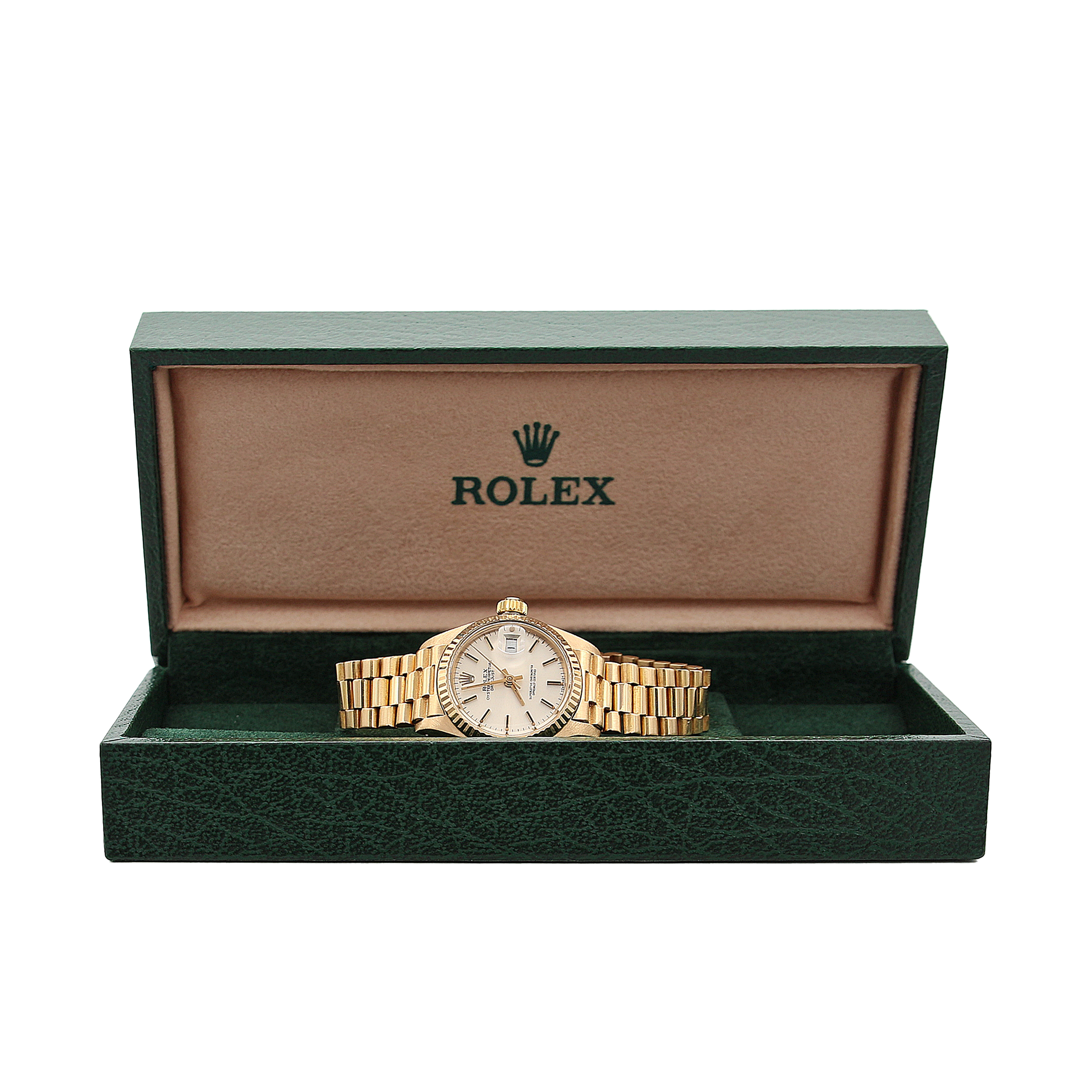 Rolex datejust president gold on sale