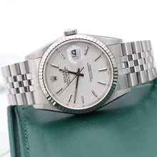 Cargar imagen en el visor de la galería, Rolex Datejust 36 ref. 16234 Silver Linen Dial -  Jubilee - Full Set
