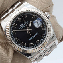 Load image into Gallery viewer, Rolex Datejust ref. 116234 Black Roman Dial - Jubilee - Full Set
