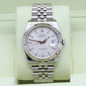 Rolex Datejust ref. 116234 Silver Circle Hours Dial - Jubilee Bracelet - Full Set