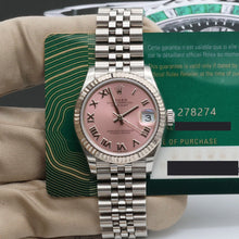 Indlæs billede til gallerivisning Rolex Datejust ref. 278274 Pink Roman Dial - Jubilee Bracelet -Full set
