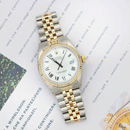 Rolex Datejust ref. 16013 -Steel/Gold - White Buckley Dial
