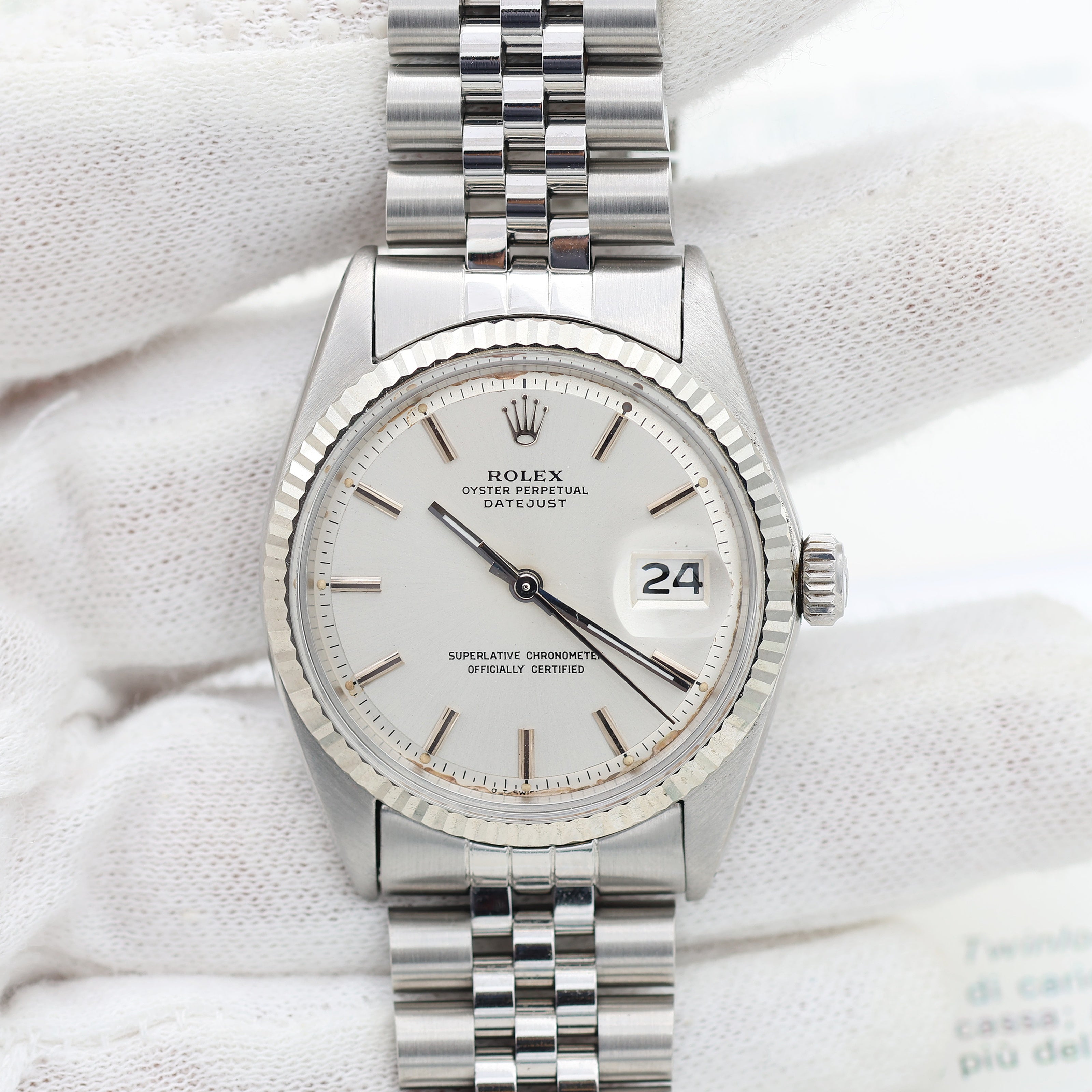 Rolex Datejust Ref. 1601 - Weißgoldenszel - Silber -Zifferblatt (V I)