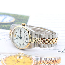 Load image into Gallery viewer, Rolex Datejust ref. 16013 -Steel/Gold - White Buckley Dial

