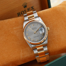 Cargar imagen en el visor de la galería, Rolex Datejust 36 ref. 16233 Grey Roman dial - Oyster Bracelet
