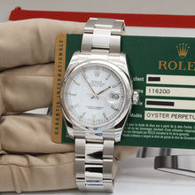 Indlæs billede til gallerivisning Rolex Datejust ref. 116200 White Dial - Oyster Bracelet - Full Set
