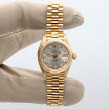 Load image into Gallery viewer, Rolex Datejust Lady ref. 69178 Silver Diamonds Dial - President Gold Bracelet
