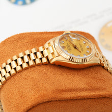 Charger l'image dans la galerie, Rolex Datejust Lady ref. 6916 Yellow Diamond Dial - President Bracelet
