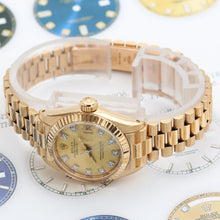 Charger l'image dans la galerie, Rolex Datejust Lady ref. 6916 Yellow Diamond Dial - President Bracelet
