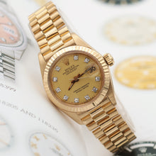 Charger l'image dans la galerie, Rolex Datejust Lady ref. 6916 Yellow Diamond Dial - President Bracelet

