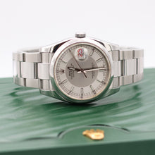 Bild in Galerie-Viewer laden, Rolex Datejust Ref. 116200 Silber / Dark Silver (Tuxedo) Zifferblatt - Austernarmband - Vollständiger Satz
