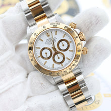 Załaduj obraz do przeglądarki galerii, Rolex Daytona ref. 16523 Steel and Gold White Dial with Rolex Service
