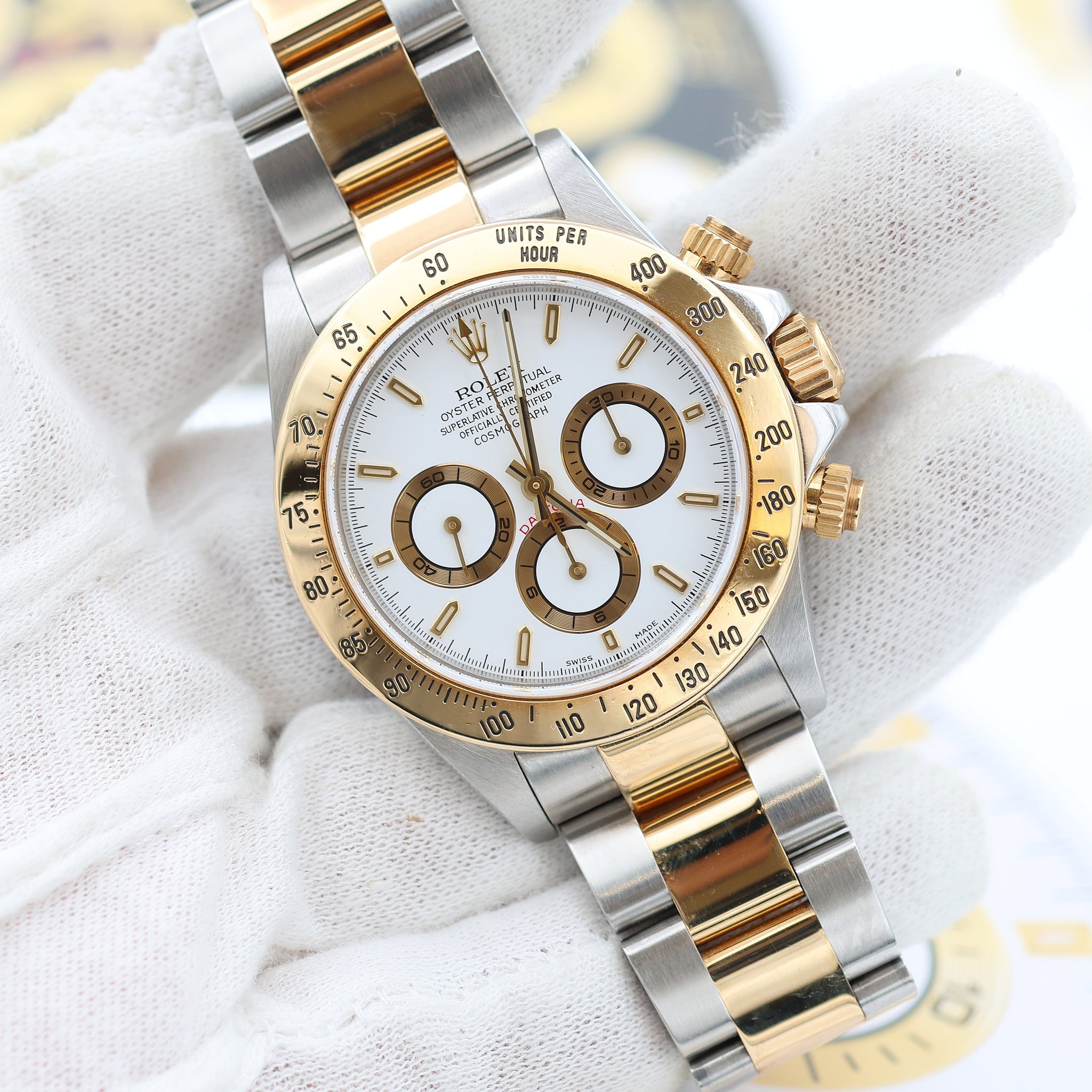 Rolex Daytona ref. 16523 Steel and Gold White Dial with Rolex