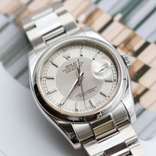 Bild in Galerie-Viewer laden, Rolex Datejust Ref. 116200 Silber / Dark Silver (Tuxedo) Zifferblatt - Austernarmband - Vollständiger Satz

