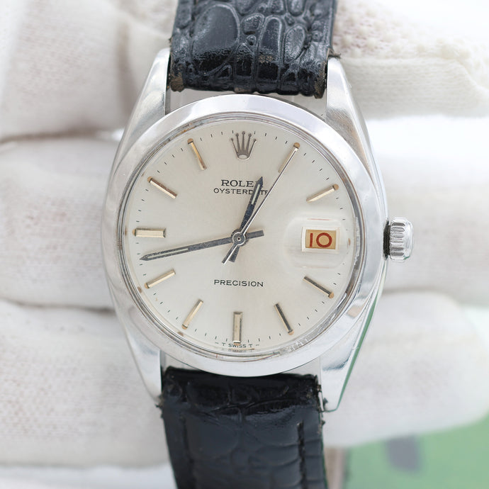 Rolex Precision Datum Ref. 6694 Blue Dial (Golden Indexes) Austernarmband