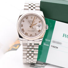Cargar imagen en el visor de la galería, Rolex Datejust ref. 116234 Silver Roman Dial - Jubilee Bracelet
