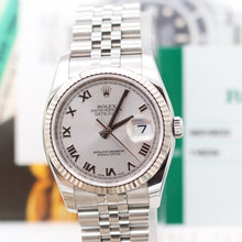 Cargar imagen en el visor de la galería, Rolex Datejust ref. 116234 Silver Roman Dial - Jubilee Bracelet

