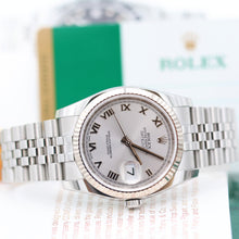 Cargar imagen en el visor de la galería, Rolex Datejust ref. 116234 Silver Roman Dial - Jubilee Bracelet
