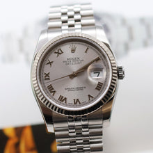 Cargar imagen en el visor de la galería, Rolex Datejust ref. 116234 Silver Roman Dial - Jubilee Bracelet
