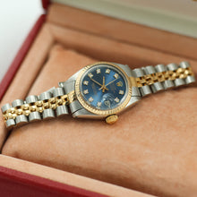 Carica l'immagine nel visualizzatore di Gallery, Rolex Lady-Datejust ref. 6917 - Blue Diamonds dial - Jubilee bracelet

