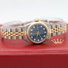 Carica l'immagine nel visualizzatore di Gallery, Rolex Lady-Datejust ref. 6917 - Blue Diamonds dial - Jubilee bracelet
